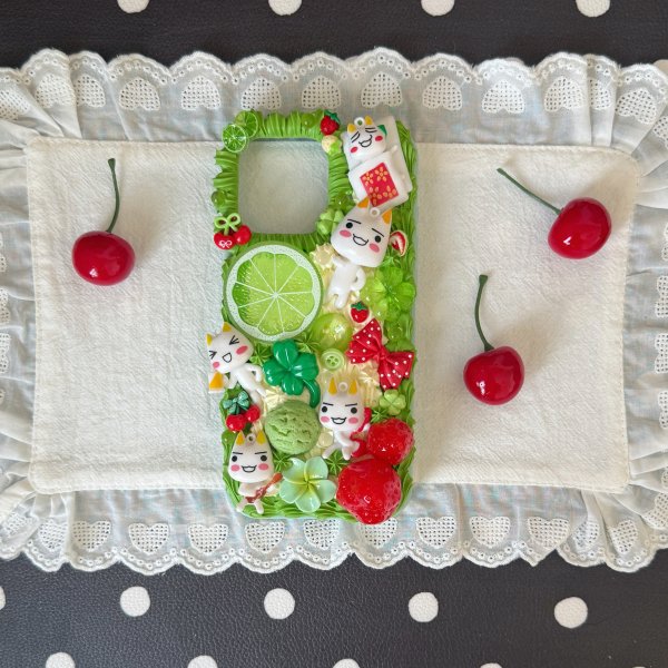 Cherry Lemon Cat Phone Case