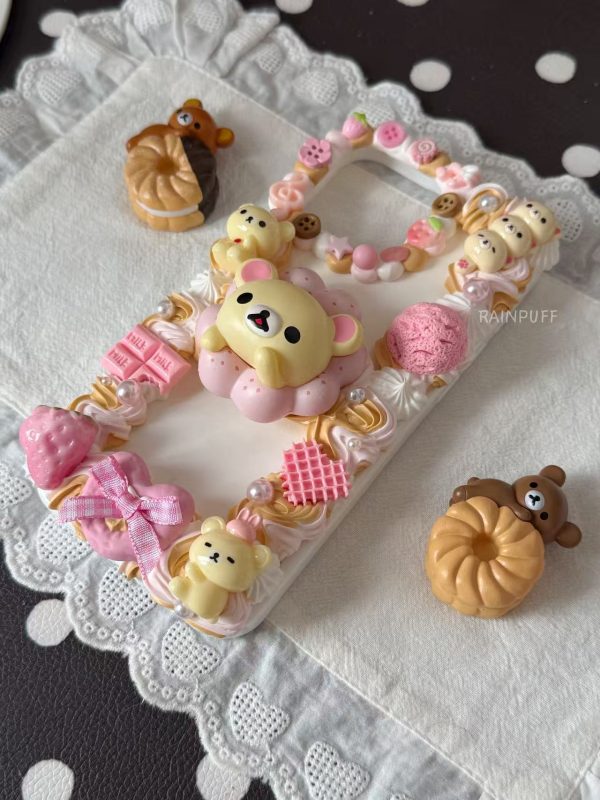 58fe8dd5c9a82fb480c8783efd225a89 Strawberry Chocolate Bear Decoden Phone Case