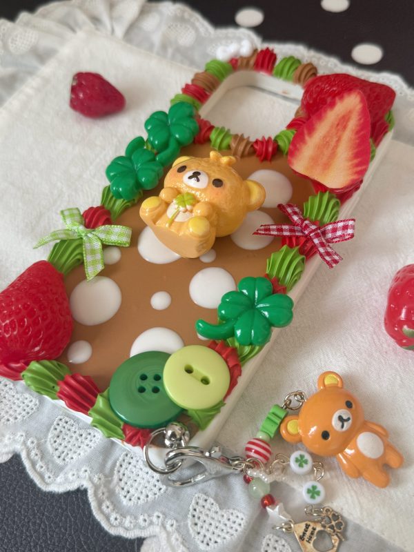 Strawberry Clover Bear Phone Case
