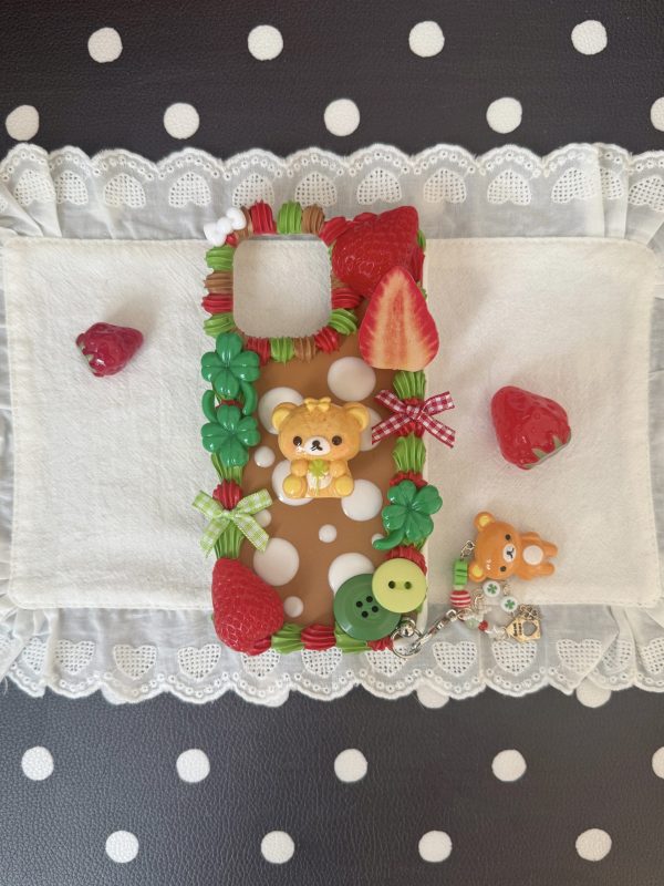 Strawberry Clover Bear Phone Case