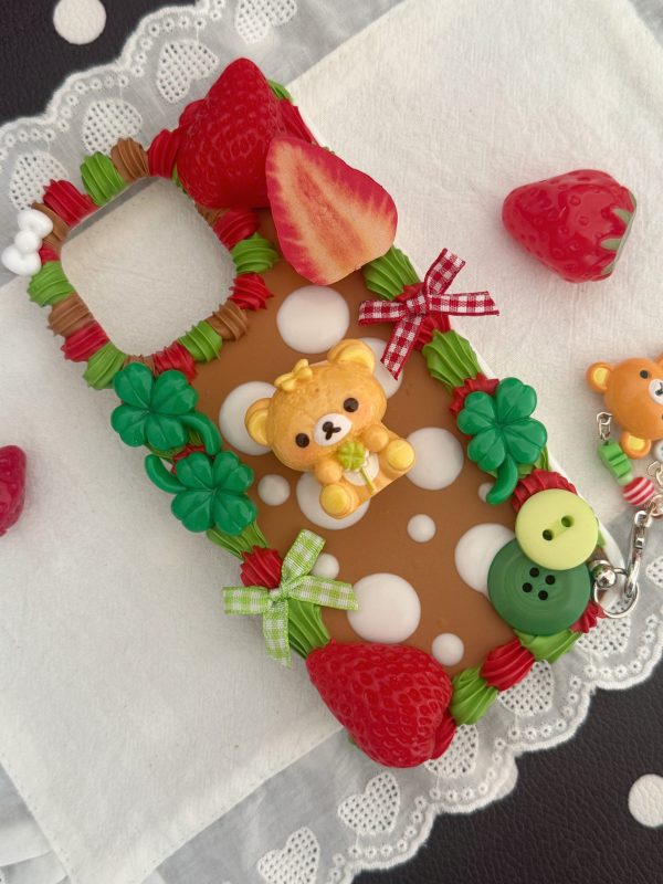 Strawberry Clover Bear Phone Case